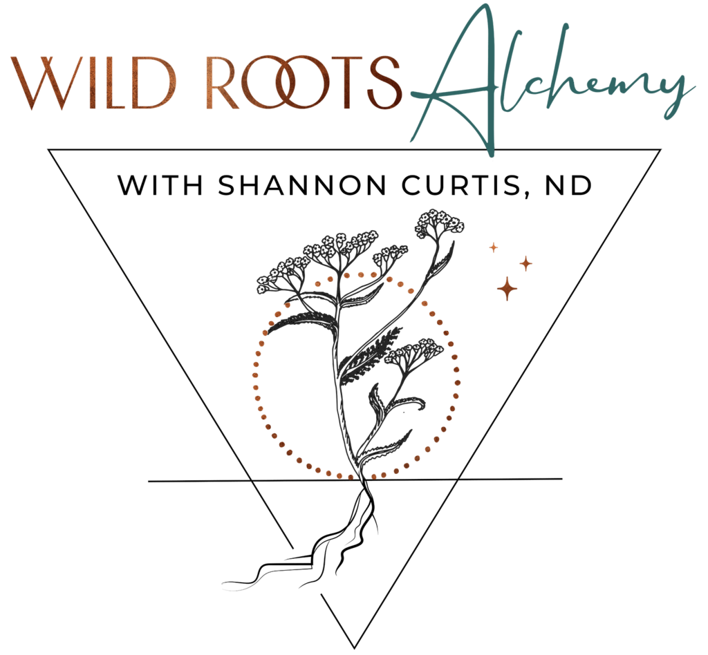wild roots alchemy dr. shannon curtis logo